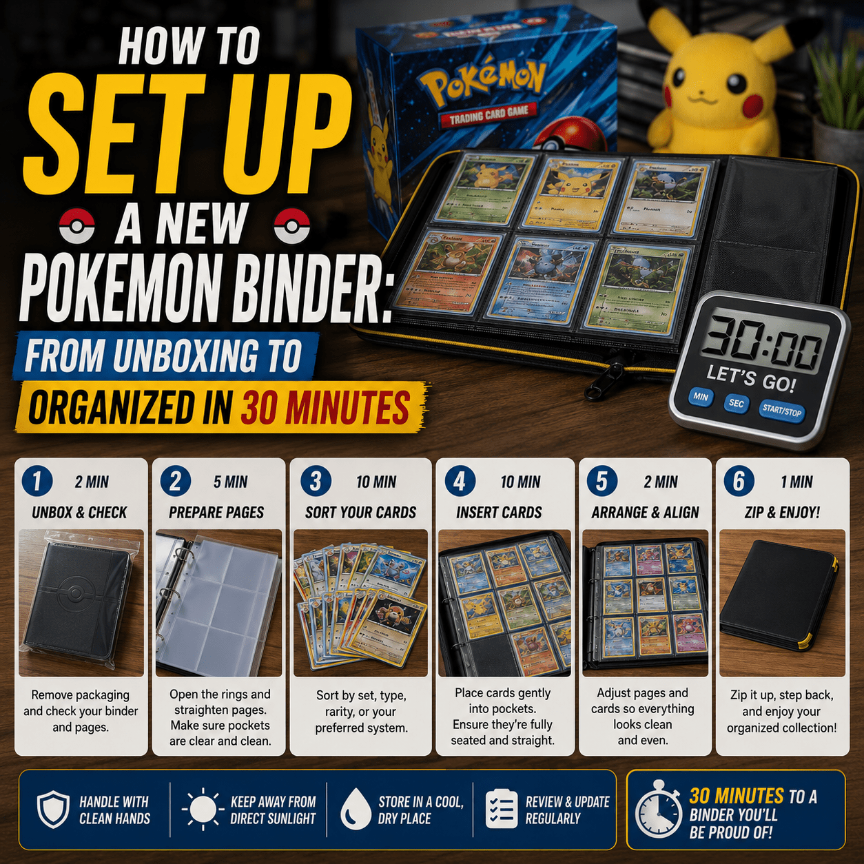 pokemon card setup Amazon.com: Binder Card Box Playing Card Case Travel Storage Case Holds 200+ Cards, Anime Gifts can you play pokemon cards
