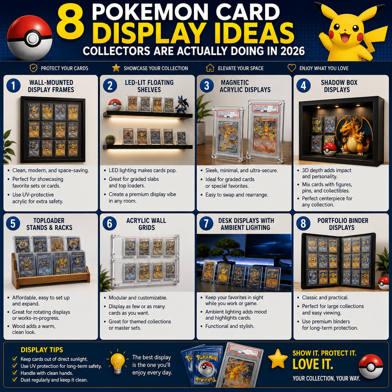 8 Pokemon Card Display Ideas Collectors Are Actually Doing in 2026