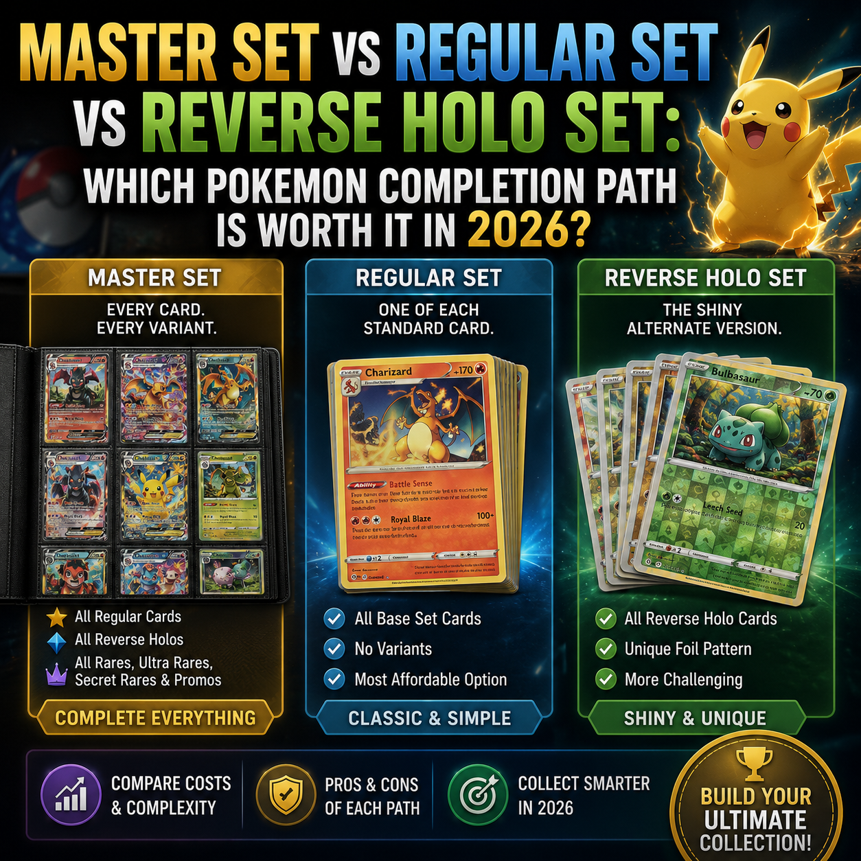 Master Set vs Regular Set vs Reverse Holo Set: Which Pokemon Completion Path Is Worth It in 2026?