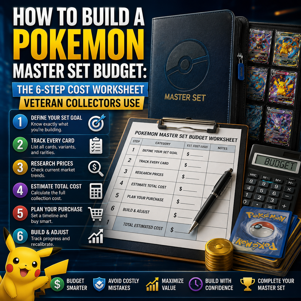 How to Build a Pokemon Master Set Budget: The 6-Step Cost Worksheet Veteran Collectors Use