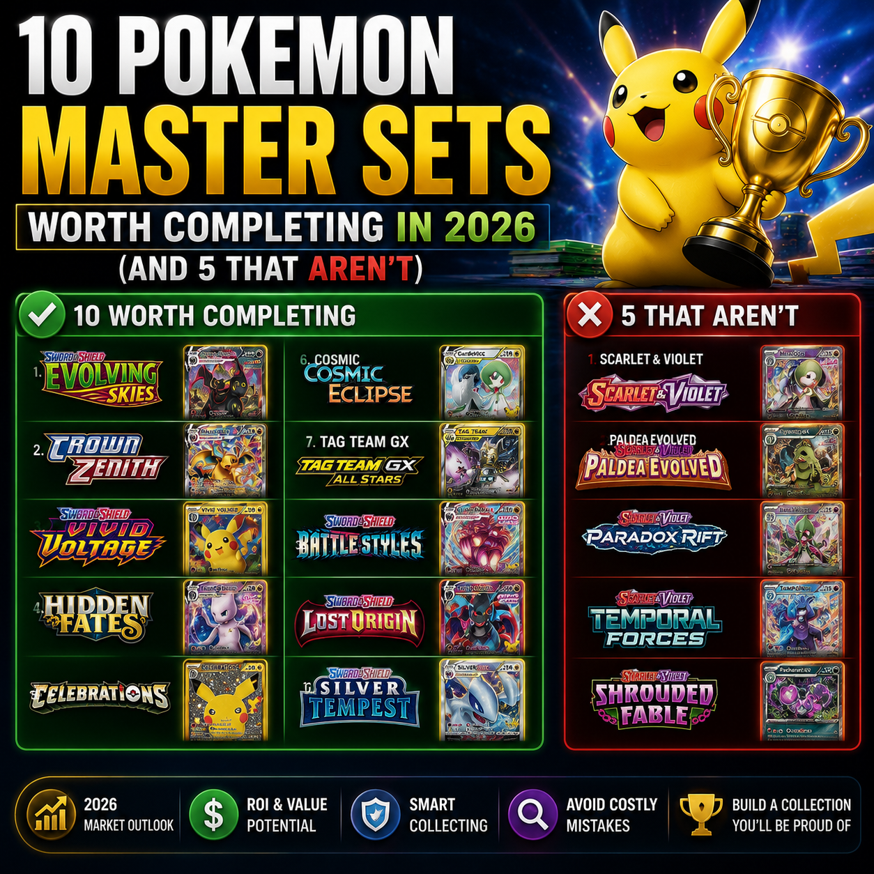 10 Pokemon Master Sets Worth Completing in 2026 (And 5 That Aren't)