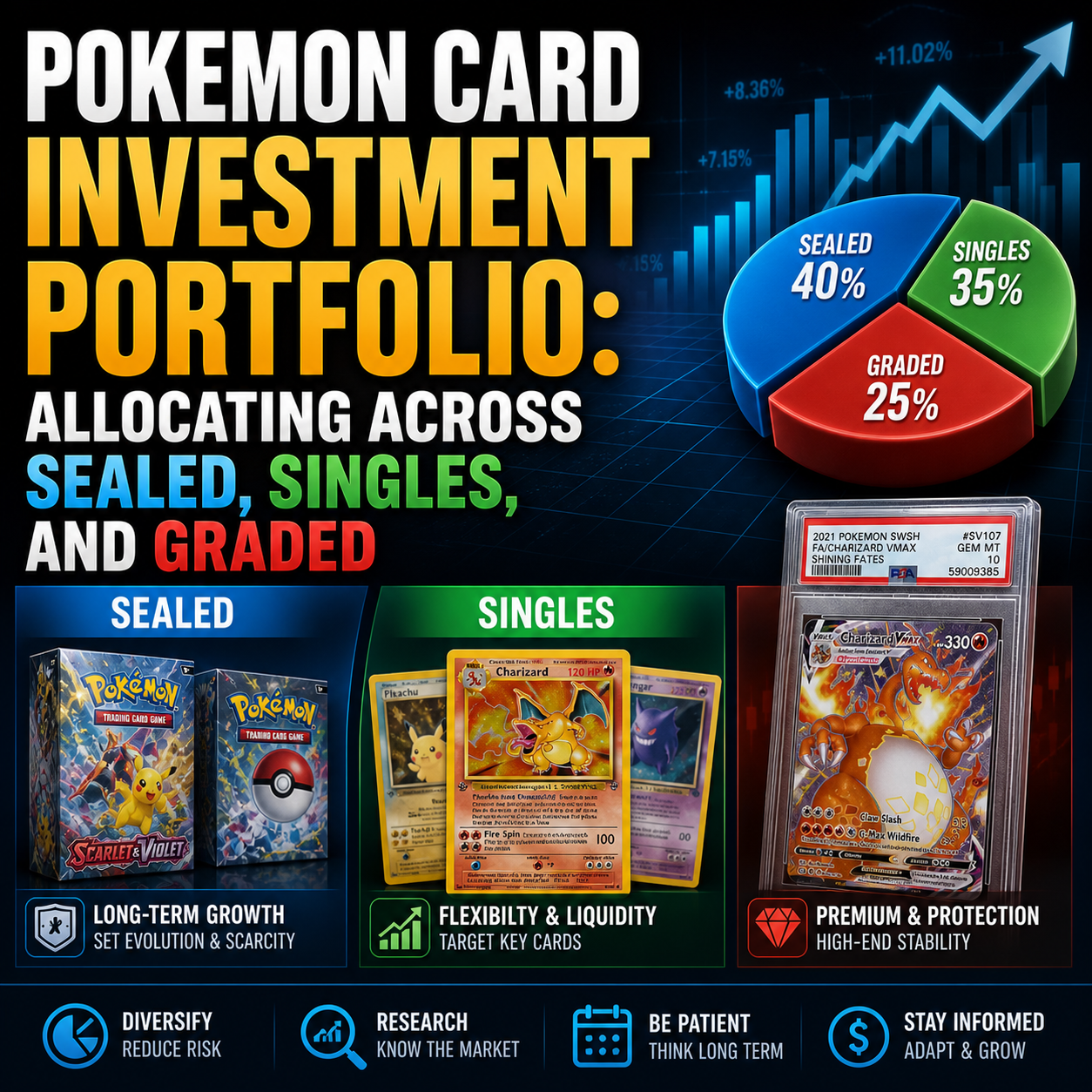 Pokemon Card Investment Portfolio: Allocating Across Sealed, Singles, and Graded