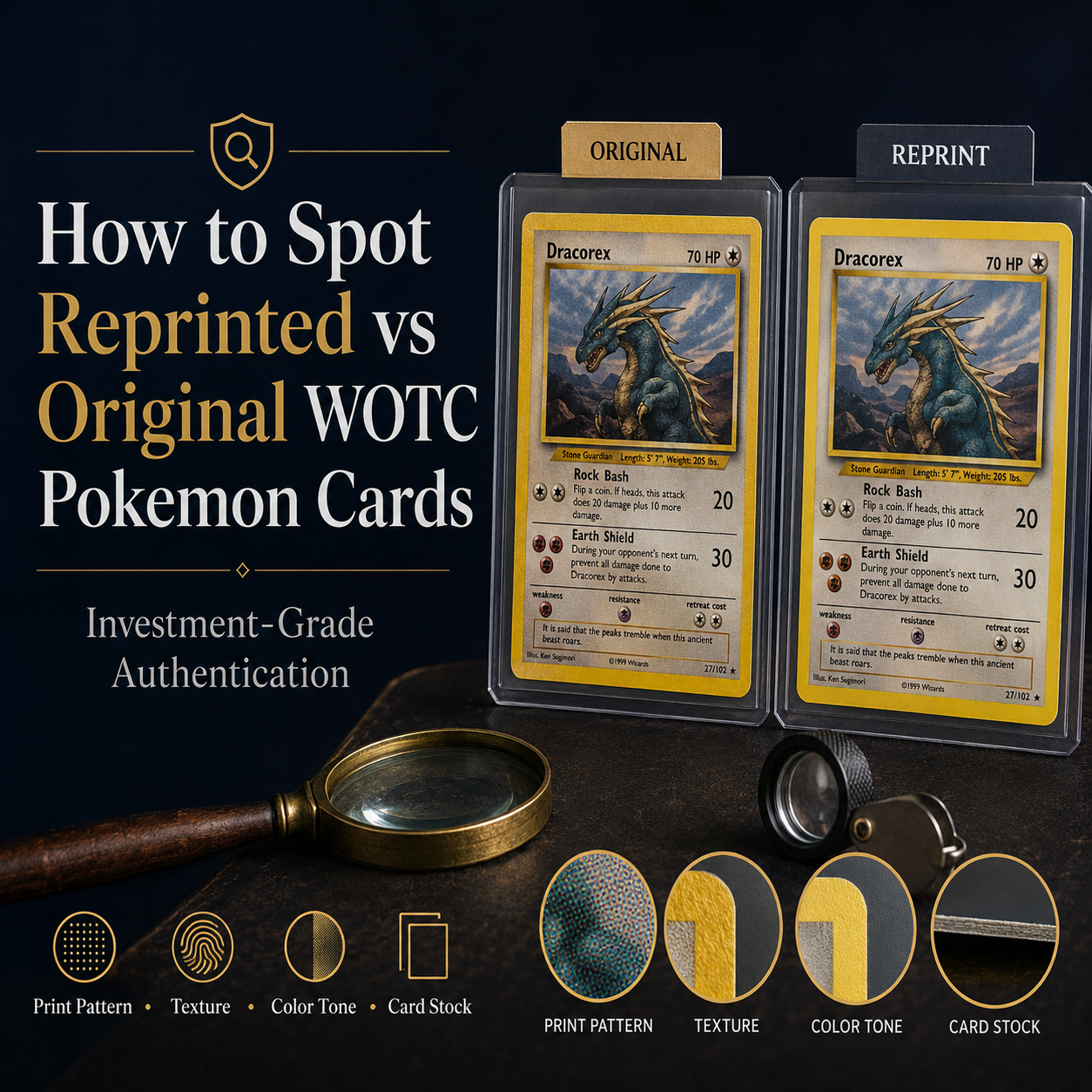 How to Spot Reprinted vs Original WOTC Pokemon Cards (Investment-Grade Authentication)