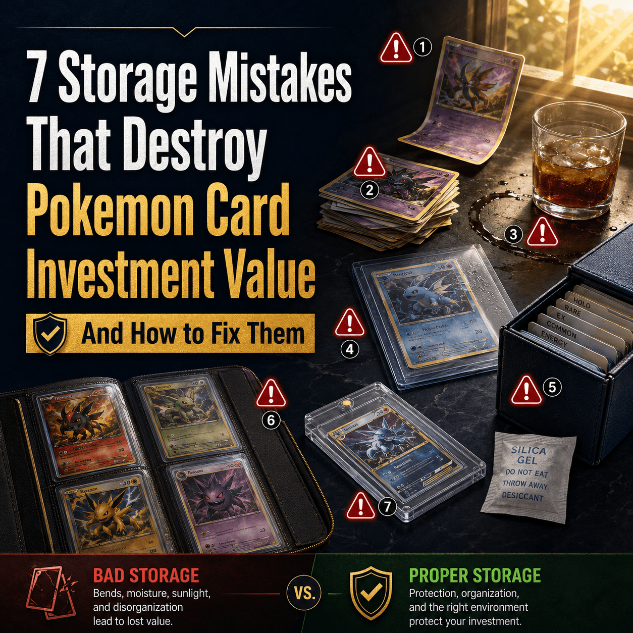 7 Storage Mistakes That Destroy Pokemon Card Investment Value (And How to Fix Them)