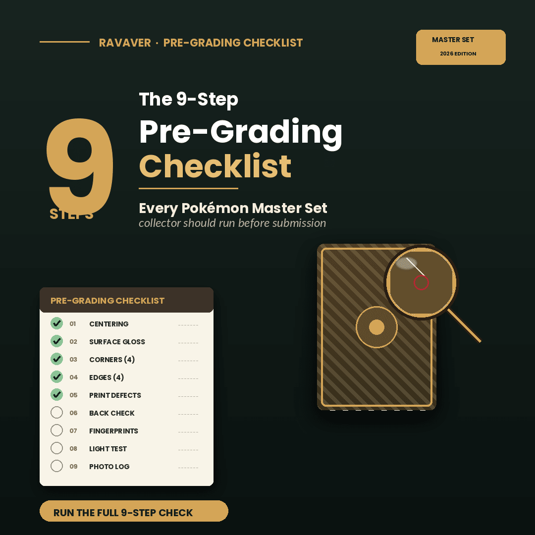 The 9-Step Pre-Grading Checklist Every Pokemon Master Set Collector Should Run