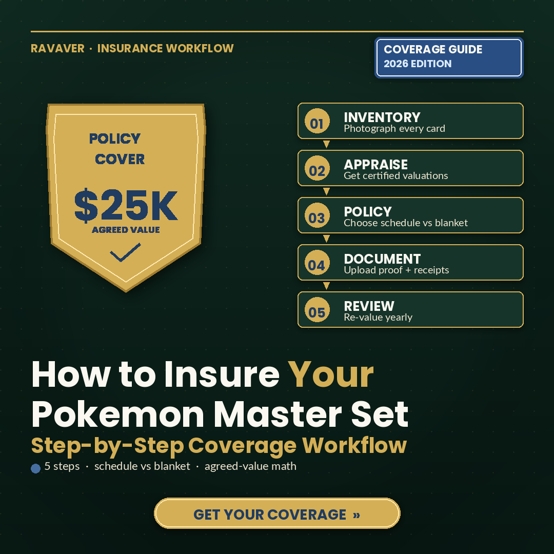 How to Insure Your Pokemon Master Set in 2026: The Step-by-Step Coverage Workflow