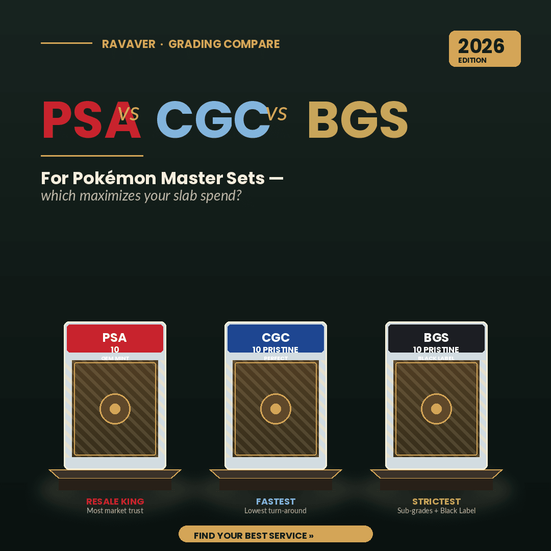 PSA vs CGC vs BGS for Pokemon Master Sets in 2026: Which Service Maximizes Your Slab Spend?