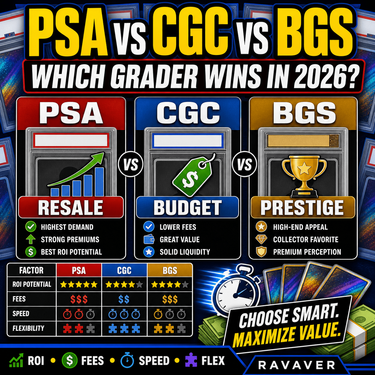 PSA CGC and BGS grading comparison for Pokemon card collectors in 2026