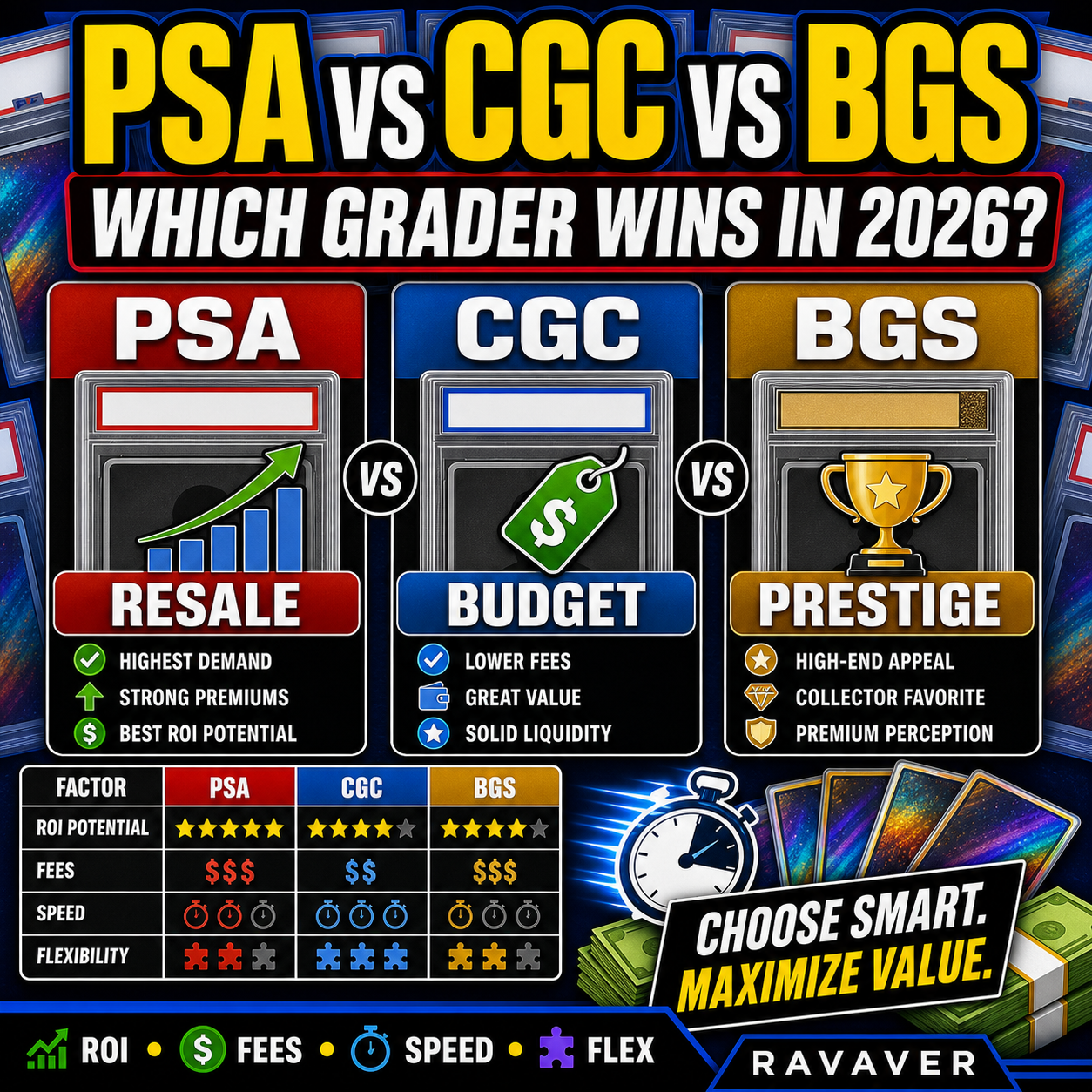 PSA CGC and BGS grading comparison for Pokemon card collectors in 2026