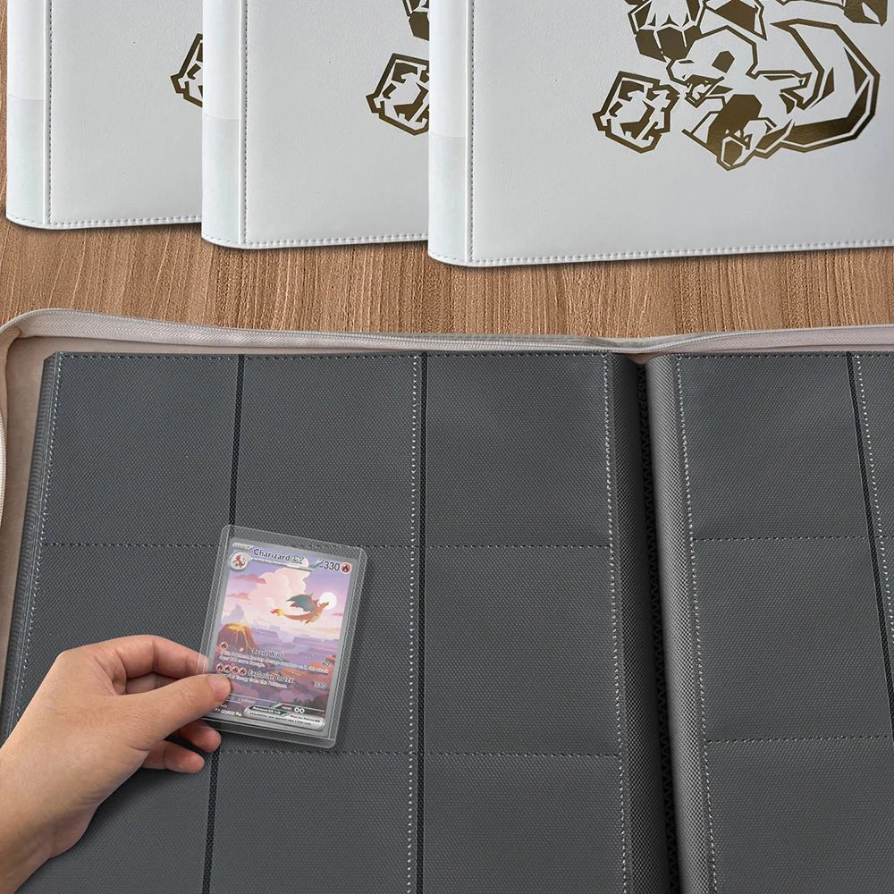 Premium Gold Foil Charizard Pokemon Toploader Binder