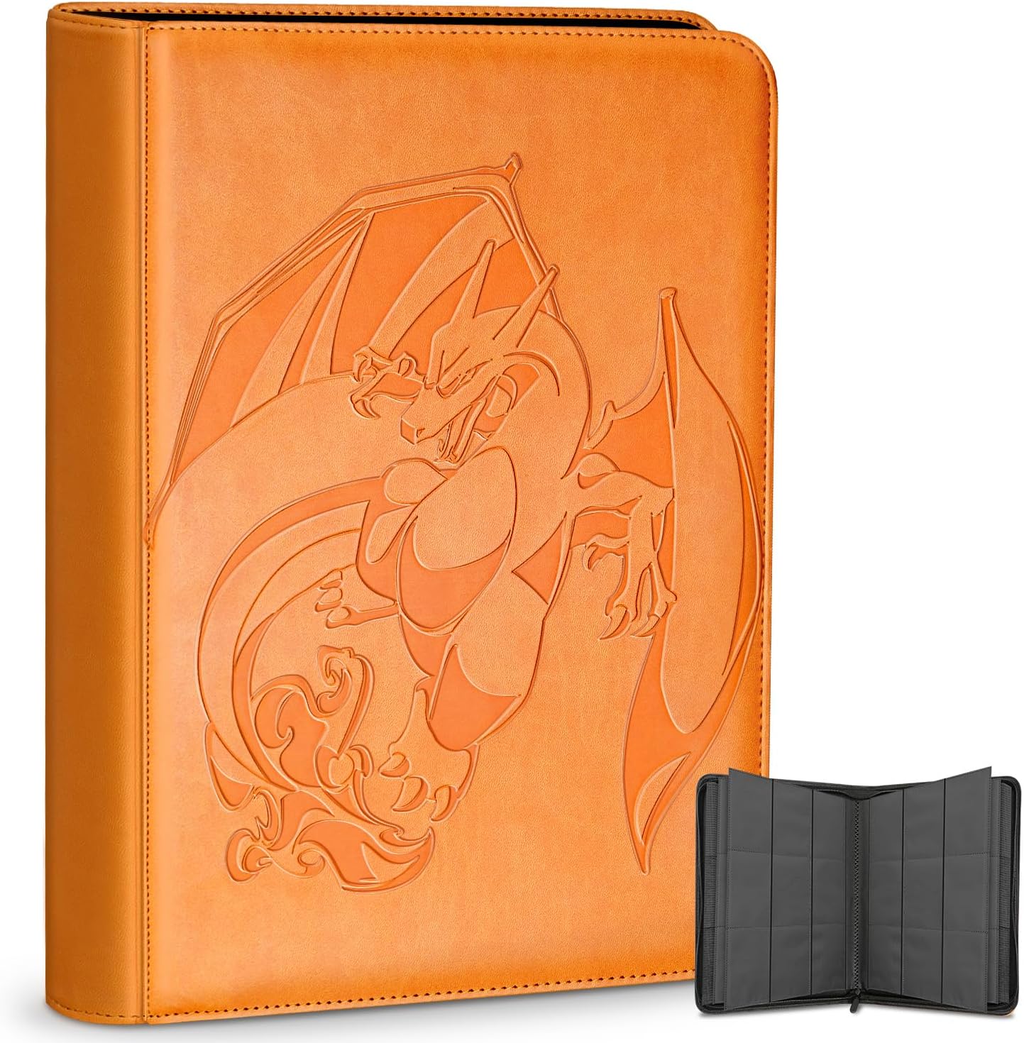 Orange Charizard Zip Binder - Fit 540 Pcs Cards - RAVAVER