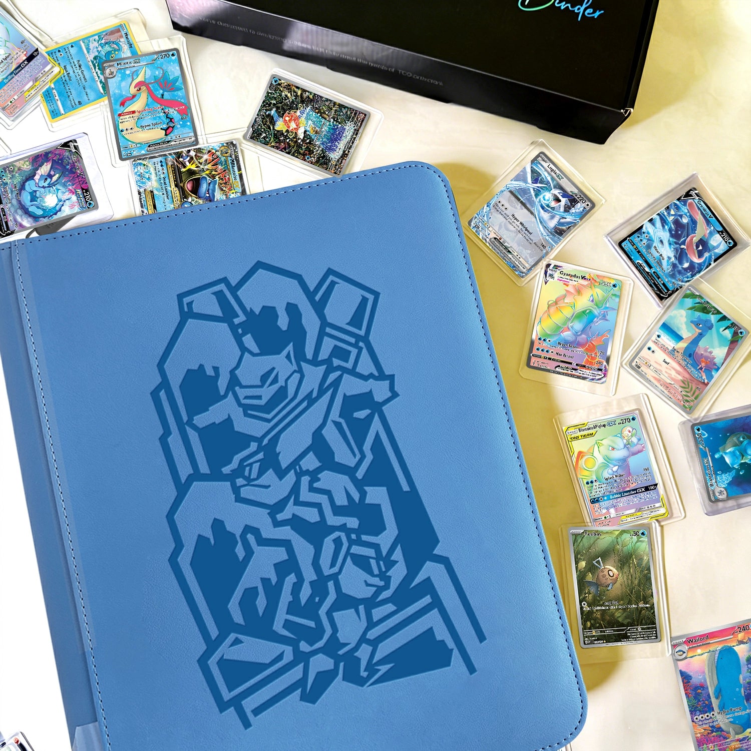 binding greeting cards Blastoise Pokemon Toploader Binder for Collectors